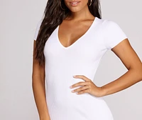 Stylishly Sleek Open Back Sweater Dress