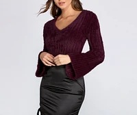 Worth The Wait Faux Fur Pullover Sweater