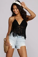 Festive Fringe Halter Top