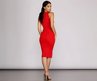 It's A Snap Ribbed Dress