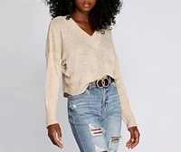 Threads Deconstructed V-Neck Sweater