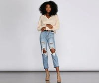 Threads Deconstructed V-Neck Sweater