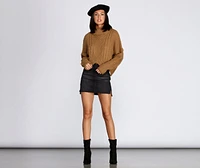Cozy Vibes Cable Knit Sweater