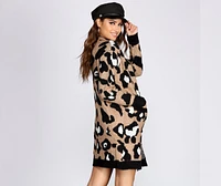 Long-Line Leopard Cardigan