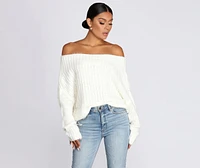 Knit Off Shoulder Sweater