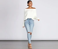 Knit Off Shoulder Sweater