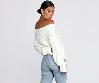 Knit Off Shoulder Sweater