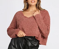 Cutie A Chenille Cropped Sweater