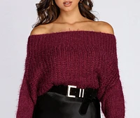 Knit Off Shoulder Sweater