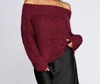 Knit Off Shoulder Sweater