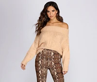 Knit Off Shoulder Sweater