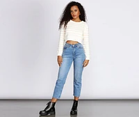 Stand Out Striped Cropped Sweater