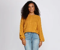 Cable Knit Cutie Sweater