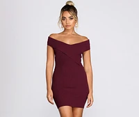 Knits Not You Crossover Mini Dress