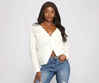 Keeping Knit Stylish Twist Knot Sweater