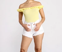 Miss Pretty Ruffle Crop Top