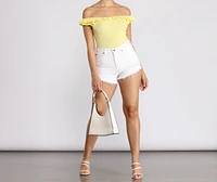 Miss Pretty Ruffle Crop Top