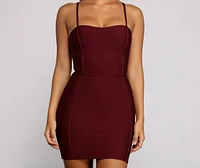Major Babe Bandage Spaghetti Strap Mini Dress