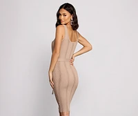 Slay Style Ribbed Scoop Neck Midi Dress