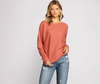 Stay Cozy Ribbed Crew Neck Sweater