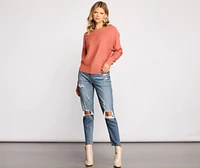 Stay Cozy Ribbed Crew Neck Sweater