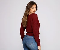 Wrapped Basics Surplice Sweater