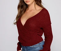 Wrapped Basics Surplice Sweater