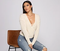 Wrapped Basics Surplice Sweater