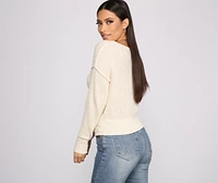 Wrapped Basics Surplice Sweater