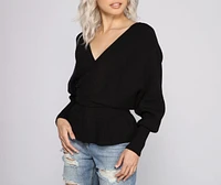 Cozy And Casual Peplum Sweater