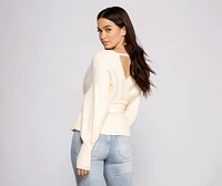 Cozy And Casual Peplum Sweater