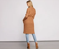 The Every Day Ribbed Tie Waist Cardigan