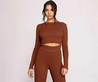 Cuddle Up Cozy Crop Top