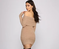 Major Babe Off The Shoulder Sweater Dress