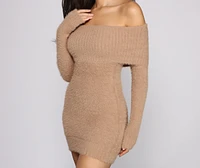Major Babe Off The Shoulder Sweater Dress