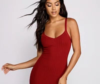 Better Basics Ribbed Knit Sweater Dress