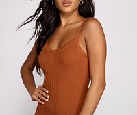 Better Basics Ribbed Knit Sweater Dress