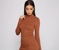 Keeping Knit Real Ruched Mini Dress