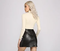 Trendy Babe Turtleneck Crop Top