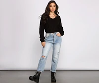 Keeping Knit Chic Lace Sweater