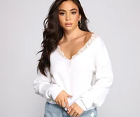 Keeping Knit Chic Lace Sweater