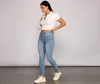 Perfectly Preppy Collared Henley Top