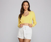 Knit Happens Crop Cardigan