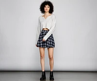 Casual Cutie Henley Crop Top