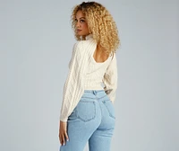 Autumn Harvest Mock Neck Sweater Top