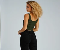 Autumn Harvest Scoop Neck Crop Tank