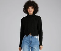 Trendy Staples Scallop Hem Sweater