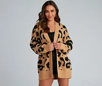 Cozy Vibes Leopard Print Cardigan
