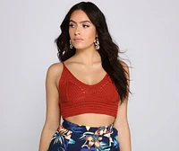 Keeping Knit Boho Crochet Crop Top