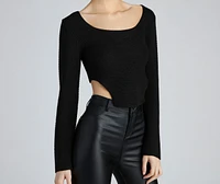 Major Edge Lattice Crop Top